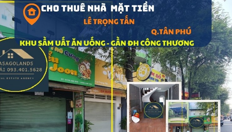 Cho thuê nhà mặt tiền Lê Trọng Tấn 68m2, 2 Lầu, 30Triệu